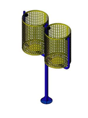 Lixeira telada dupla