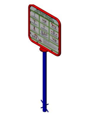 Placa orientativa vertical