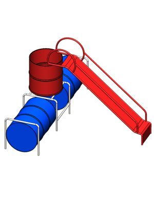 Tunel com escorregador